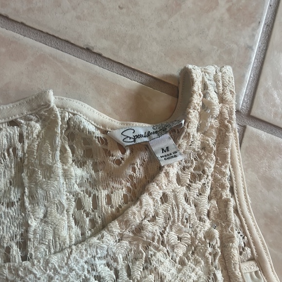 Speechless Juniors Striped and Lace Red Sundress with Keyhole Back - Medium - Picture 2 of 3